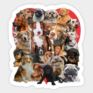 Dog Lover Collage 90's Style Cute Puppy Dog Gift Ideas Sticker